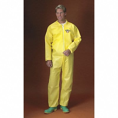 Collared Coverall Elastic Yellow M