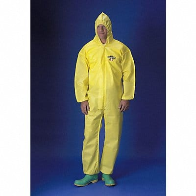 Hooded Coverall Elastic Yellow M