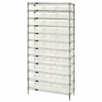 Bin Shlvng 24inx74inx36in Clear