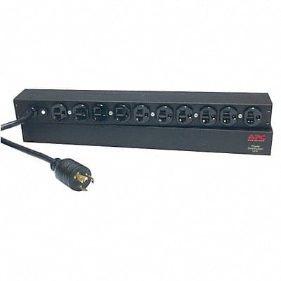 PDU 20A 10 Outlet 12 ft Black