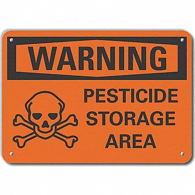 K3083 Rflct Pesticide Warning Sign 7x10in Alum