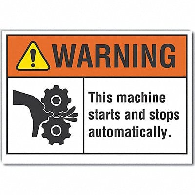 Machine Operation Warning Lbl 5x7in