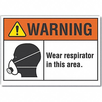 Respirator Required Warn Lbl 10x14in