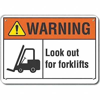 Rflct Lift Truck Trfc Warn Sign 7x10in