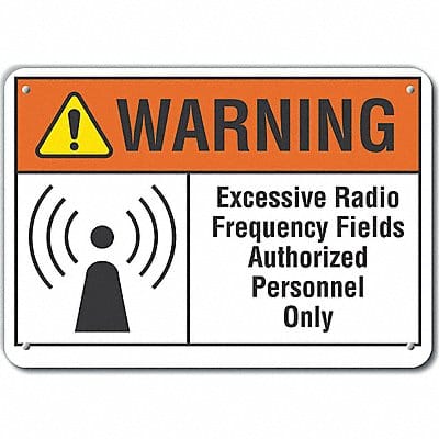 Auth Personnel Warning Sign 10x14in Alum