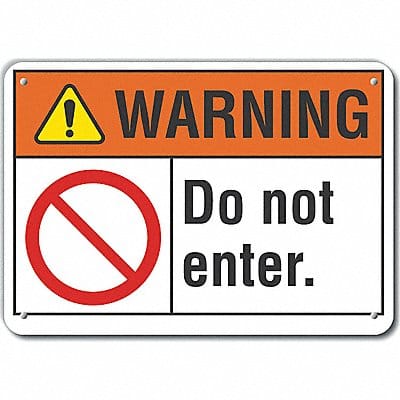 Exit Entrance Warning Sign 10x14in Alum