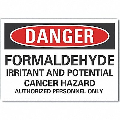 Formaldehyde Danger Rflctv Label 3.5x5in