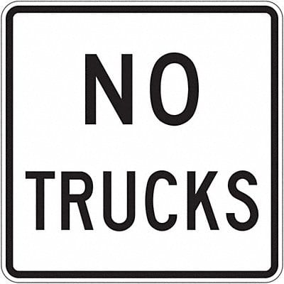 No Trucks Traffic Sign 24 x 24