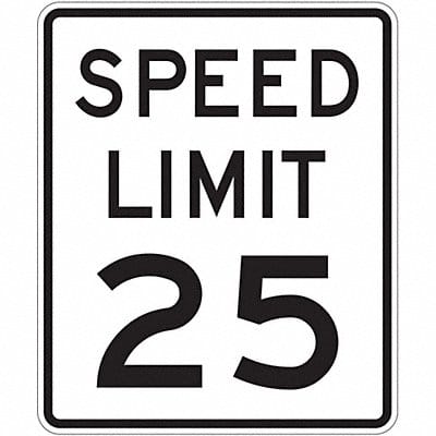 Speed Limit 25 Traffic Sign 24 x 18