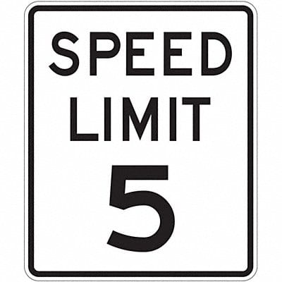 D9765 Speed Limit 5 Traffic Sign 24 x 18