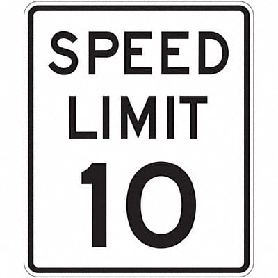 D9757 Speed Limit 10 Traffic Sign 24 x 18