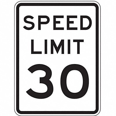 Speed Limit 30 Traffic Sign 24 x 18