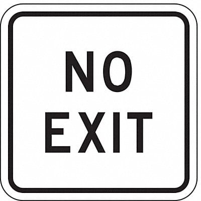 No Exit Sign For Parking Lots 18 x 18