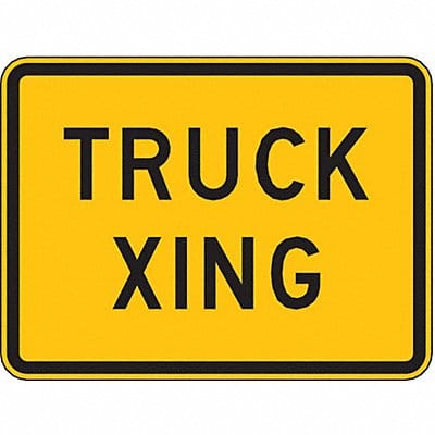 Truck Xing Traffic Sign 18 x 24