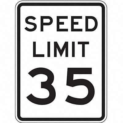 Speed Limit 35 Traffic Sign 24 x 18