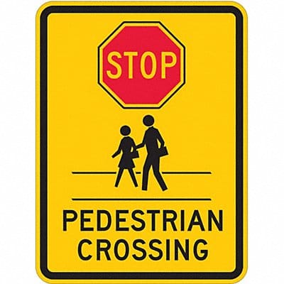 Pedestrian Crossing Traffic Sign 24 x18