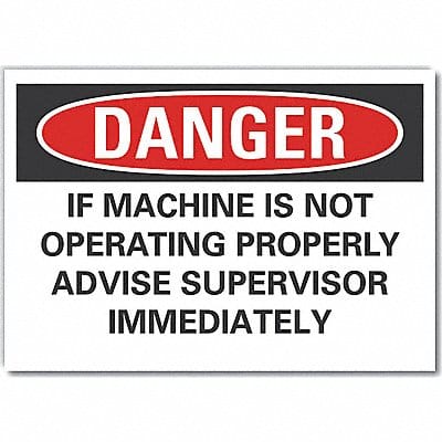 Machine Operat Danger Rflct Lbl 10x14in