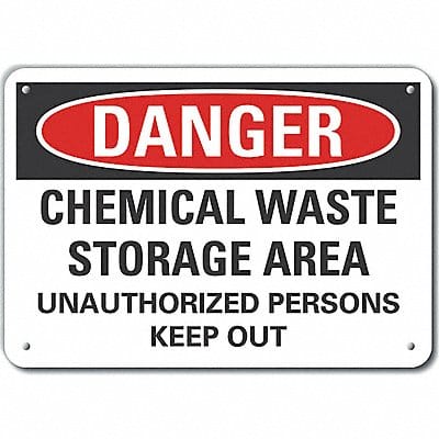 Rflct Chemicals Danger Sign 10x14in Alum