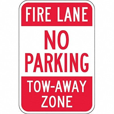 Fire Lane No Parking Sign 18 x 12