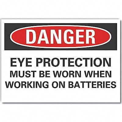 Eye Danger Rflct Label 10 in x 14 in