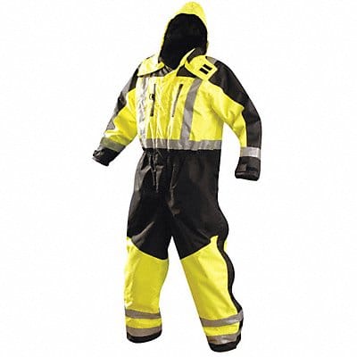 Rain Coverall Class 3 Type R Blk/Ylw L