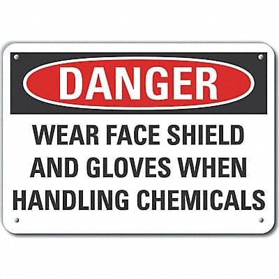 Alum Eye Hand Danger Sign 10x14in Alum