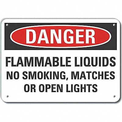 Danger Sign 7 in x 10 in Aluminum