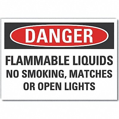 Flamm Liquid Danger Lbl 7x10in Polyest