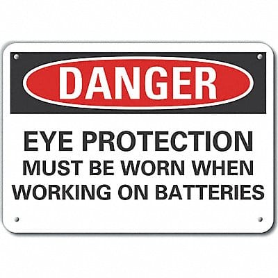 Rflct Eye Danger Sign 10x14in Aluminum