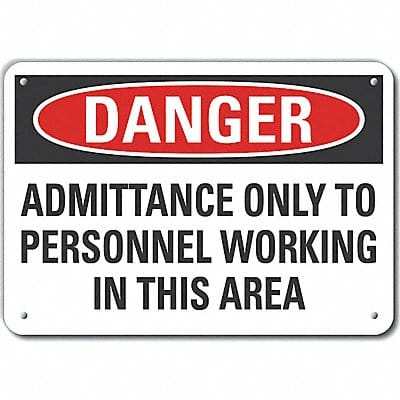 Danger Sign 7 in x 10 in Aluminum