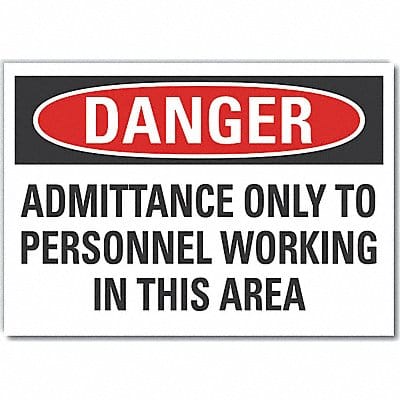 Auth Person Danger Label 5 in x 7 in