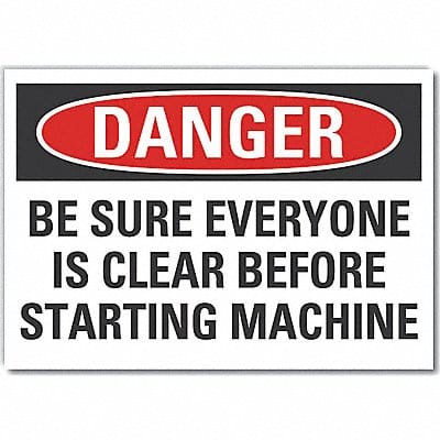 Stay Clear Danger Lbl 3.5x5in Polyester