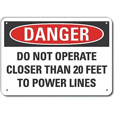 Rflctv Electr Hazard Danger Sign 10x14in