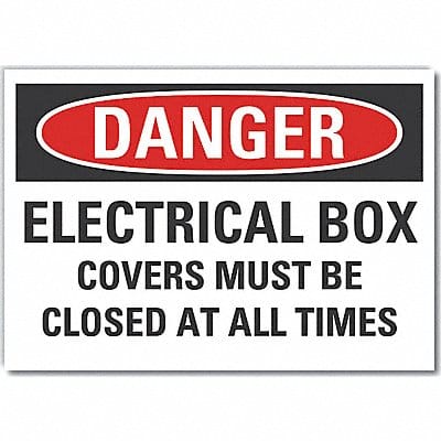 Electrical Panel Danger RflctvLbl 7x10in