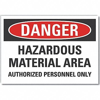 Hzrdous Mtrl Danger Lbl 7x10in Polyester