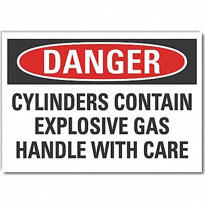 Cylinder Handling Danger Lbl 10x14in