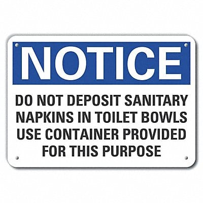 Plstc Accdnt Prvntion Notice Sign 7x10in