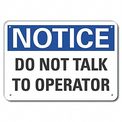 Machine Operation Notice Sign 7x10in