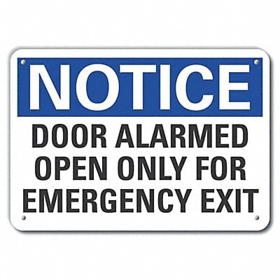 Plstc Door Instrction Notice Sign 7x10in