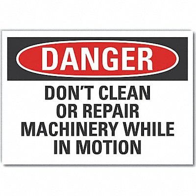 Machine Operation Danger Lbl 7x10in