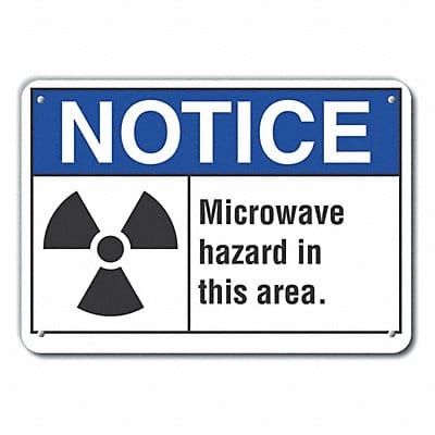 Microwave Notice Sign 10x14in Plastic