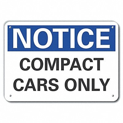 Parking Notice Sign 7x10in Plastic