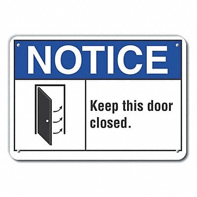 Plstc Door Instrction Notice Sign 7x10in