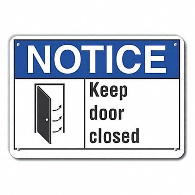 Plstc Door Instructn Notice Sign 10x14in