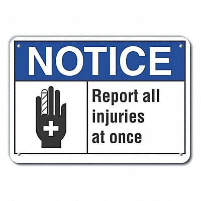 Plastic Accdnt Report Note Sign 10x14in