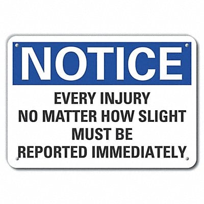 Rflct Accdnt Reporting Note Sign 7x10in