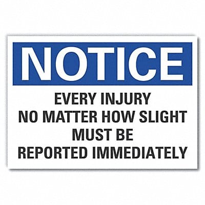 Accident Reporting Note RflctvLbl 7x10in