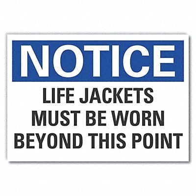 Life Jackets Note Lbl 3.5x5in Polyester