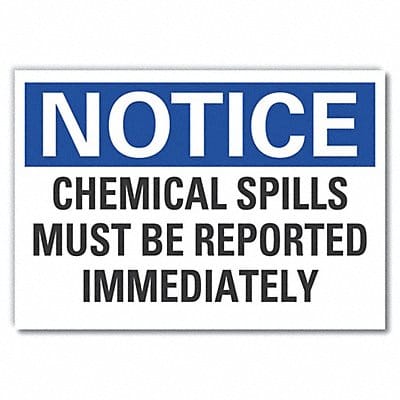 Chemicals Notice Rflct Label 10inx14in