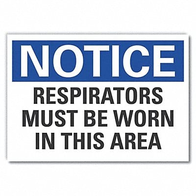 Resprtr Req Notice Rflct Label 7x10in